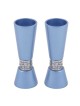Yair Emanuel Anodized Aluminum Pomegranate Candlesticks